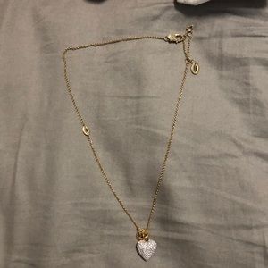 Juicy  Couture Gold diamond heart necklace